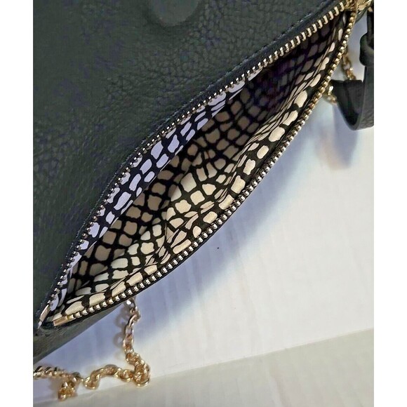 Urban Expressions Bag Black Crossbody Vegan Leather Fold-Flap Shoulder Purse - Picture 9 of 12